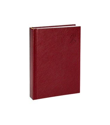 Agenda encuadernada liderpapel corfu a6 2025 dia pagina color rojo papel 60 gr