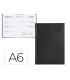 Agenda encuadernada liderpapel corfu a6 2025 dia pagina negro papel 60 gr