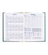 Agenda encuadernada liderpapel corfu a5 2025 dia pagina color verde papel 60 gr