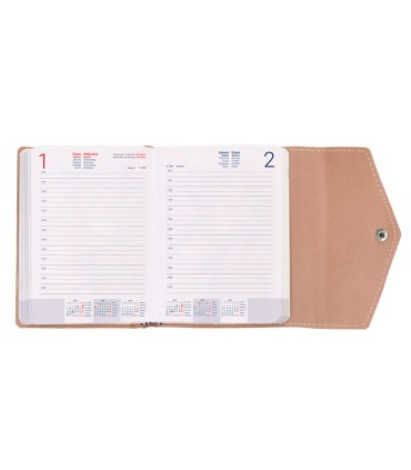 Agenda encuadernada liderpapel psara a5 2025 dia pagina color rosa nude papel 70 gr