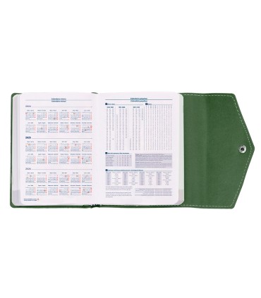 Agenda encuadernada liderpapel psara a5 2025 dia pagina color verde papel 70 gr