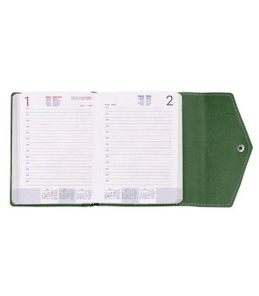 Agenda encuadernada liderpapel psara a5 2025 dia pagina color verde papel 70 gr