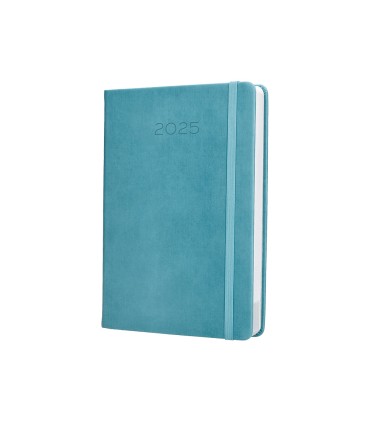 Agenda encuadernada liderpapel mykonos a5 2025 dia pagina light color azul papel 70 gr