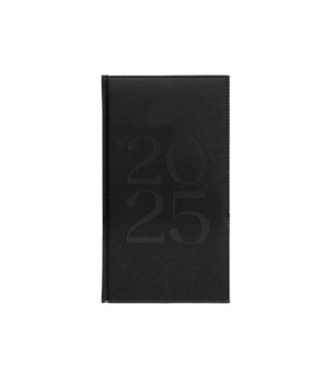 Agenda encuadernada liderpapel creta 80 x 150 2025 dia pagina color negro papel 70 gr