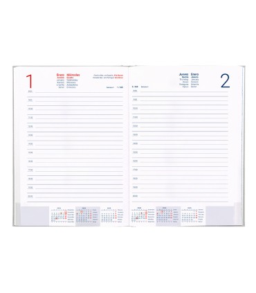 Agenda encuadernada liderpapel creta 170 x 240 2025 dia pagina color gris papel 70 gr