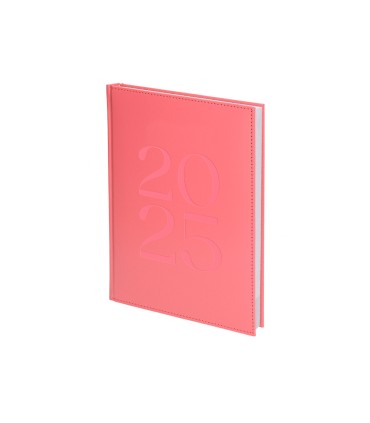 Agenda encuadernada liderpapel creta 170 x 240 2025 dia pagina color rosa papel 70 gr