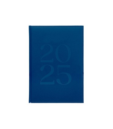 Agenda encuadernada liderpapel creta 170 x 240 2025 dia pagina azul papel 70 gr