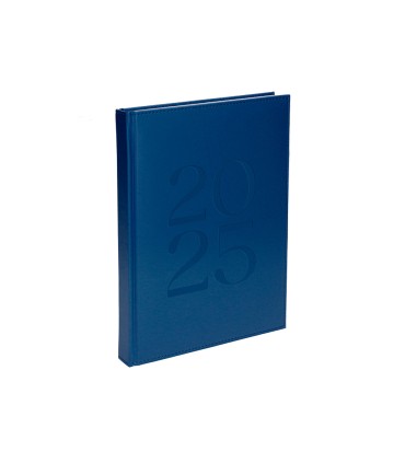 Agenda encuadernada liderpapel creta 170 x 240 2025 dia pagina azul papel 70 gr