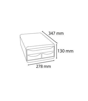 Fichero cajones de sobremesa exacompta skandi din a4 polipropileno reciclado 3 cajones colores surtidos