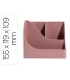 Organizador de sobremesa exacompta skandi color rosa viejo 155x119x109 mm