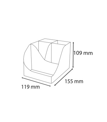 Organizador de sobremesa exacompta skandi color nude 155x119x109 mm