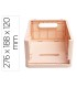 Caja plegable exacompta midi skandi polipropileno reciclado color nude 276x188x120 mm