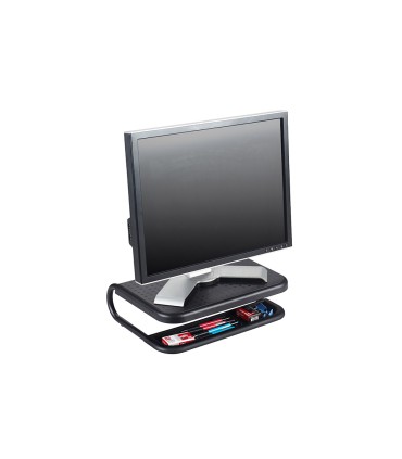 Soporte q connect para portatil y monitor de pc con bandeja organizadora color negro