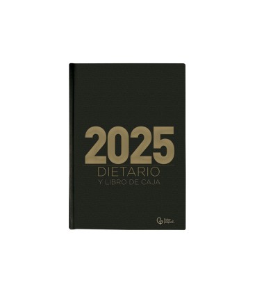 Agenda encuadernada liderpapel dietario 120 x 165 2025 dia pagina color negro papel 70 gr