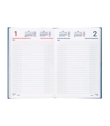 Agenda encuadernada liderpapel dietario 120 x 165 2025 dia pagina color azul papel 70 gr