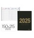 Agenda encuadernada liderpapel dietario 150 x 215 2025 dia pagina color negro papel 70 gr