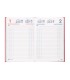 Agenda encuadernada liderpapel dietario 150 x 215 2025 dia pagina color rojo papel 70 gr