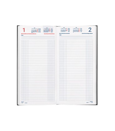 Agenda encuadernada liderpapel dietario 150 x 305 2025 dia pagina color negro papel 70 gr