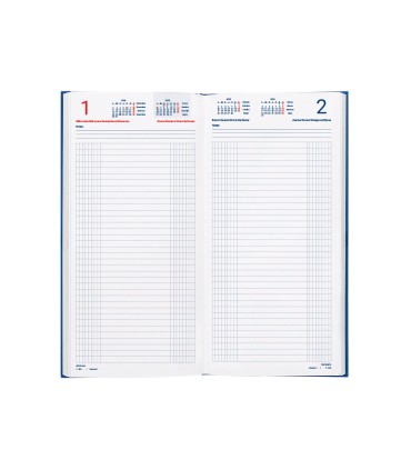 Agenda encuadernada liderpapel dietario 150 x 305 2025 dia pagina color azul papel 70 gr