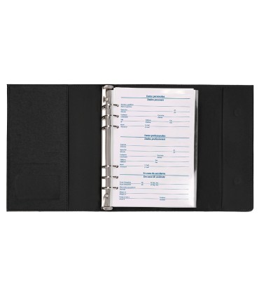 Agenda encuadernada liderpapel nero a5 2025 dia pagina negro papel 70 gr