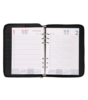 Agenda encuadernada liderpapel tarento a5 2025 dia pagina color negro papel 70 gr