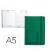 Agenda encuadernada liderpapel saria a5 2025 dia pagina color verde papel 70 gr