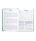 Agenda encuadernada liderpapel saria a5 2025 dia pagina color verde papel 70 gr