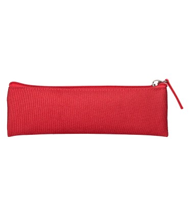 Bolso escolar liderpapel portatodo plano estrecho una cremallera 200x60 mm rojo