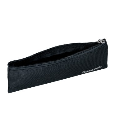 Bolso escolar liderpapel portatodo plano estrecho una cremallera 200x60 mm negro