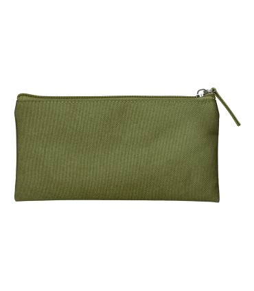 Bolso escolar liderpapel portatodo plano ancho una cremallera 200x100 mm verde militar