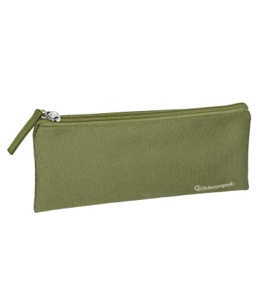 Bolso escolar liderpapel portatodo plano ancho una cremallera 200x100 mm verde militar