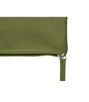 Bolso escolar liderpapel portatodo plano ancho una cremallera 200x100 mm verde militar