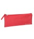 Bolso escolar liderpapel portatodo plano ancho una cremallera 200x100 mm rojo