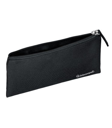 Bolso escolar liderpapel portatodo plano ancho una cremallera 200x100 mm negro