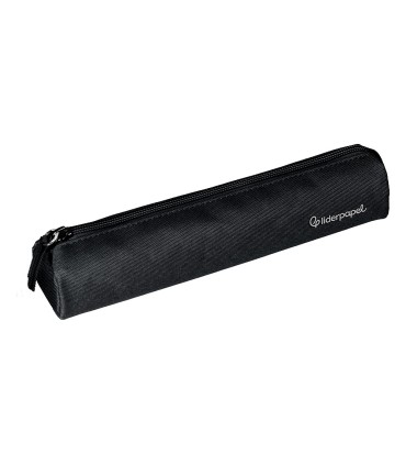 Bolso escolar liderpapel portatodo cilindrico estrecho 220x45 mm negro