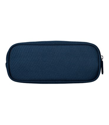 Bolso escolar liderpapel portatodo ovalado 2 cremalleras con bolsillo delantero 210x90 mm azul