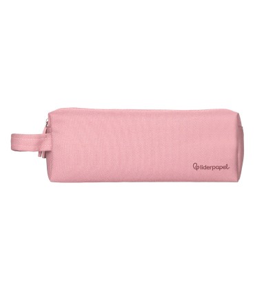 Bolso escolar liderpapel portatodo rectangular con asa 2 cremalleras 210x80 mm rosa