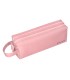 Bolso escolar liderpapel portatodo rectangular con asa 2 cremalleras 210x80 mm rosa