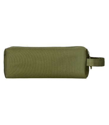 Bolso escolar liderpapel portatodo rectangular con asa 2 cremalleras 210x80 mm verde militar