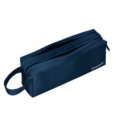 Bolso escolar liderpapel portatodo rectangular con asa 2 cremalleras 210x80 mm azul marino