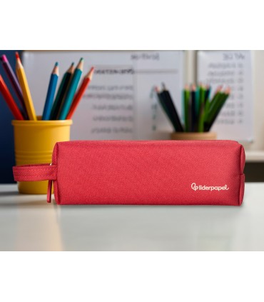 Bolso escolar liderpapel portatodo rectangular con asa 210x70 mm rojo