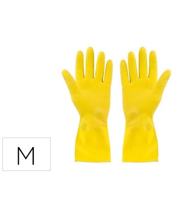 Guantes de latex satinados con relieve anti deslizante sin polvo par talla mediana