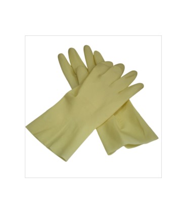 Guantes de latex satinados con relieve anti deslizante sin polvo par talla mediana