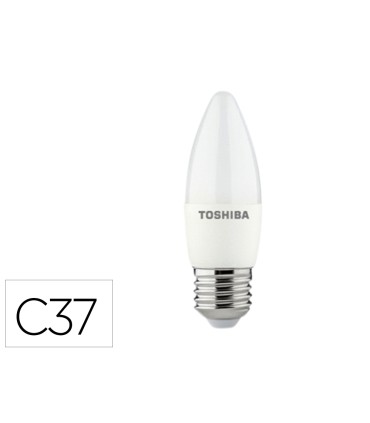 Bombilla led toshiba c37 e27 5w 3000k luz fria