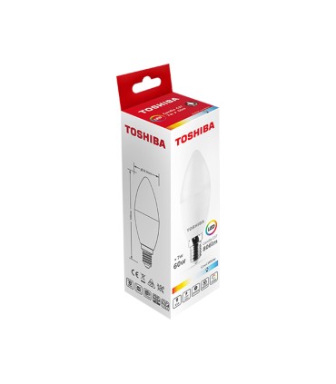 Bombilla led toshiba c37 e27 5w 3000k luz fria