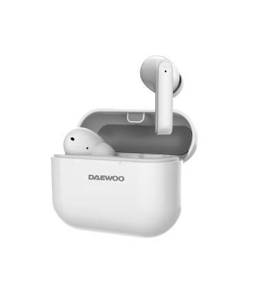 Auricular daewoo tws in ear bluetooth 53 con estuche de carga usb tipo c autonomia 6 horas color blanco