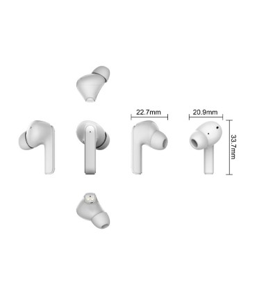 Auricular daewoo tws in ear bluetooth 53 con estuche de carga usb tipo c autonomia 6 horas color blanco