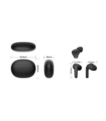 Auricular daewoo tws in ear bluetooth 53 con estuche de carga usb tipo c autonomia 6 horas color negro