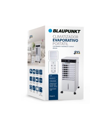 Climatizador evaporativo blaupunkt 65w frio calor 8l 3 velocidades hasta 20 m2 temporizador con ruedas y