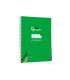 Cuaderno espiral liderpapel di n a5 pautaguia tapa blanda 40h 75 gr cuadro pautado 5mm color verde